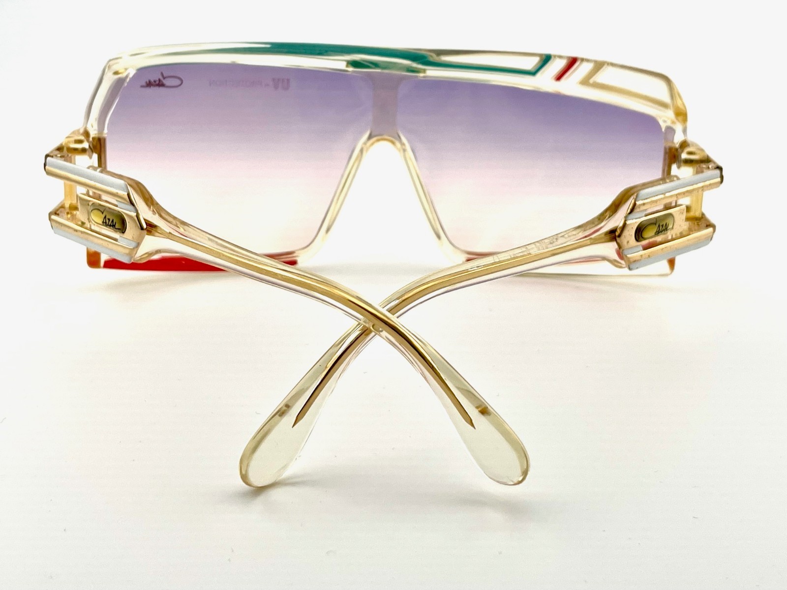vintage CAZAL 858 col 253 clear sunglasses W.Germany 1980s MC Hammer Hip Hop Boy