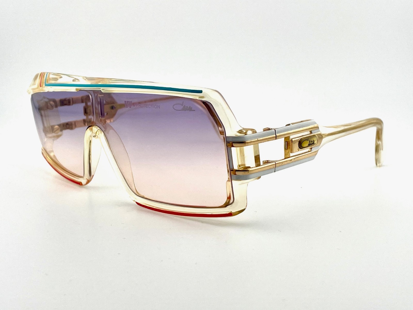 vintage CAZAL 858 col 253 clear sunglasses W.Germany 1980s MC Hammer Hip Hop Boy