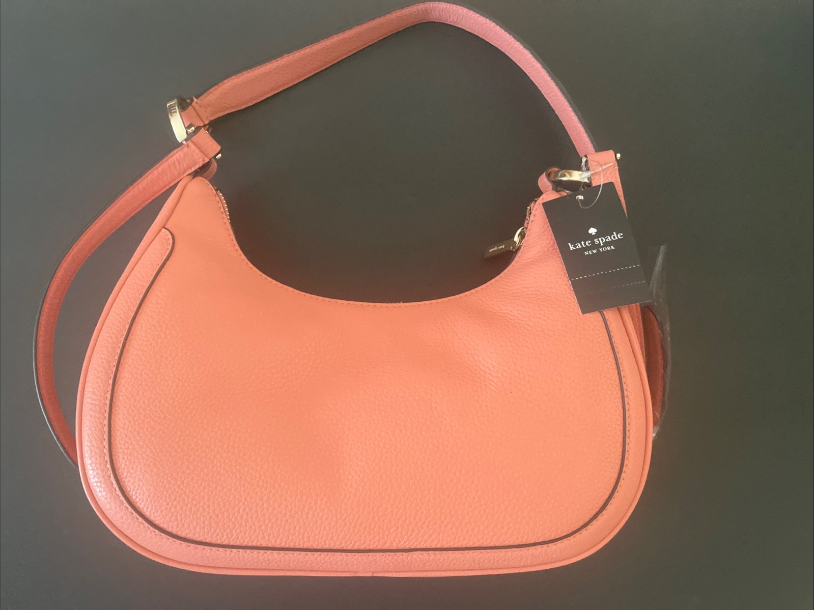 Kate Spade New York Leila Shoulder Bag Pebbled Leather Terracotta