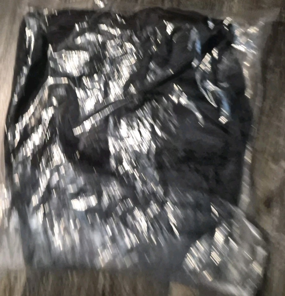 Bishop + Young Pebbled Satin Front Twist Karlie Shirt Grayish Black Sz 1X NWT