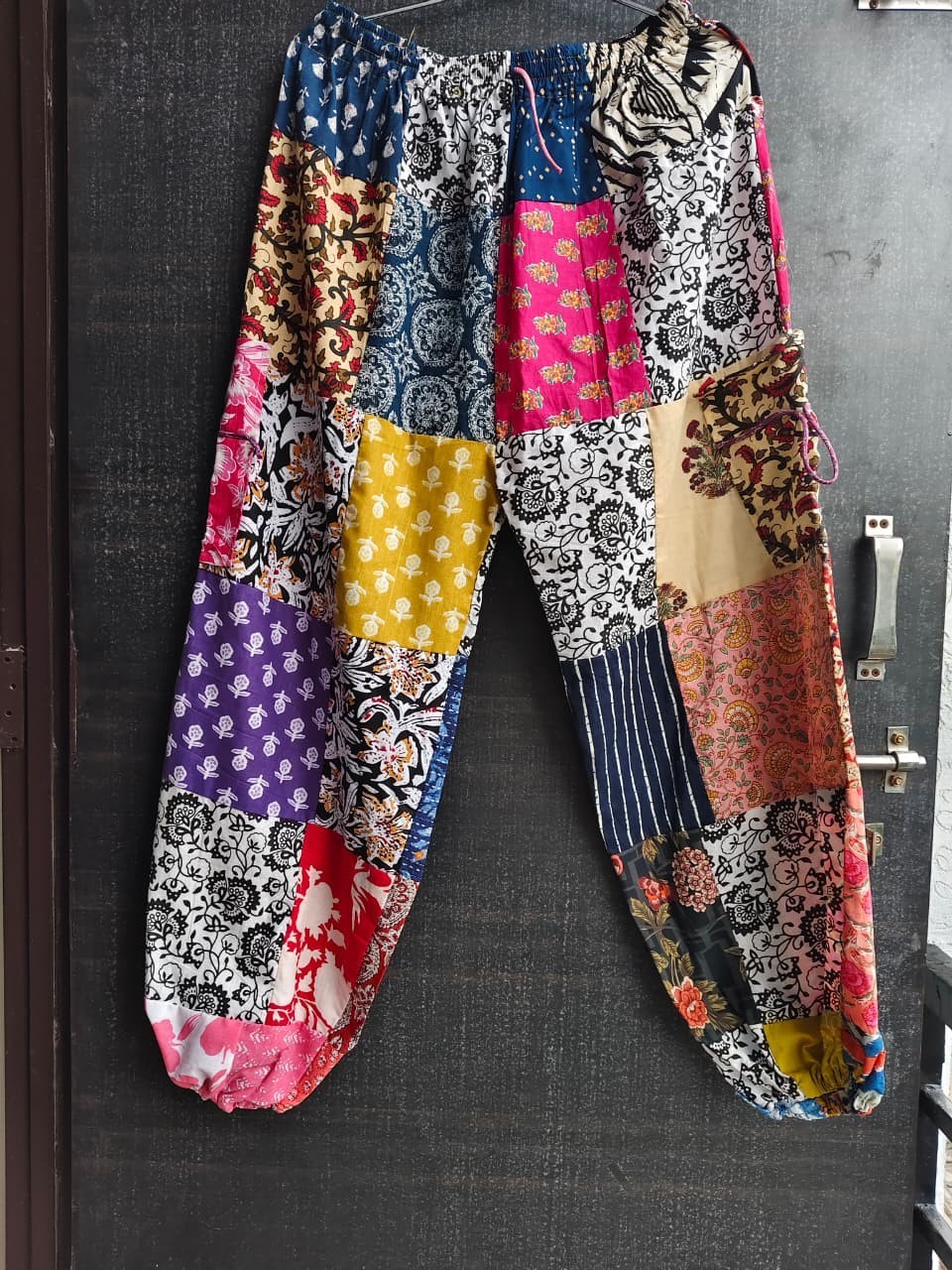 Patchwork Harem Pants Boho Wide Leg Trousers Kantha Festival Lounge Gypsy Hippie