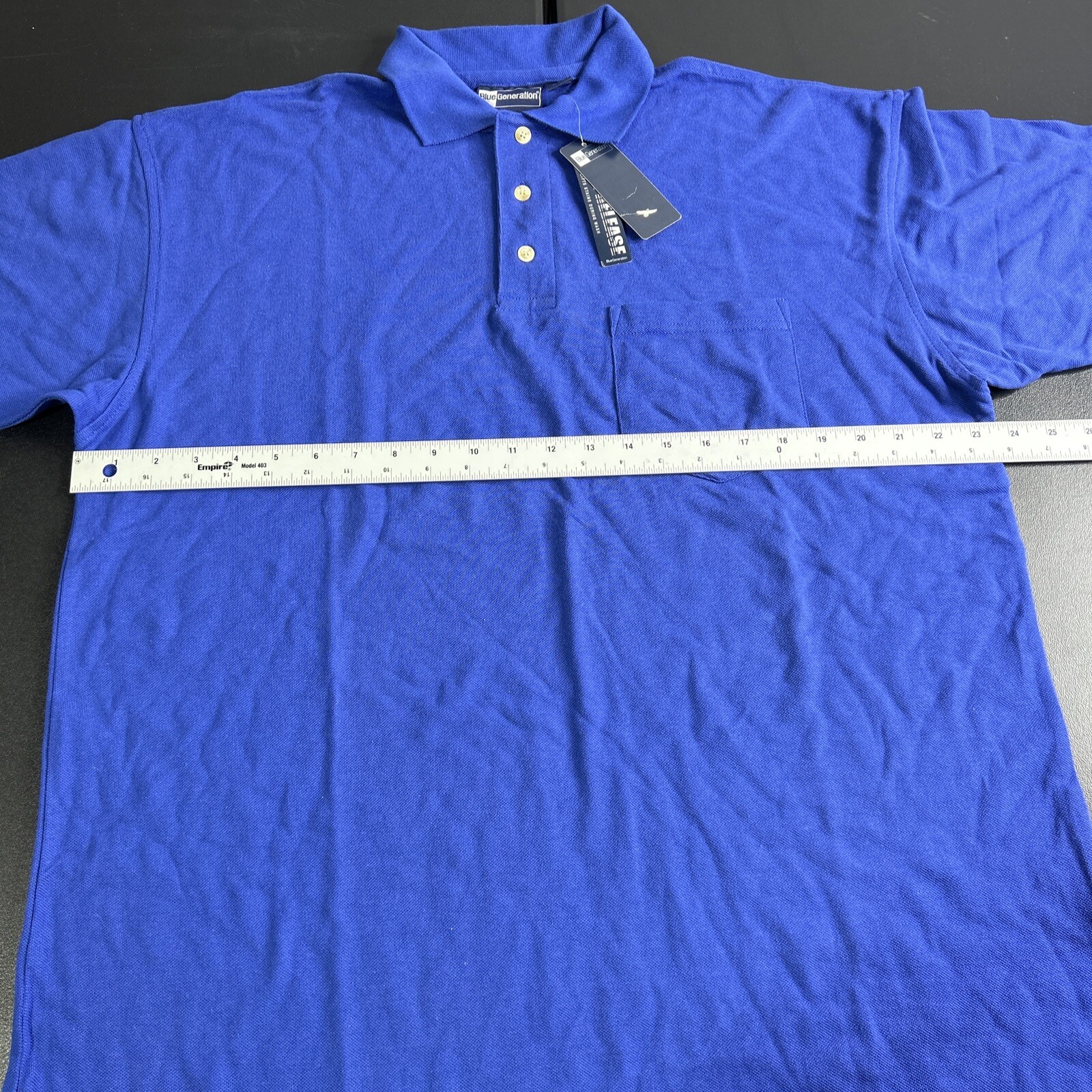 Blue Generation Polo Stain Release Mens Size Large ✅