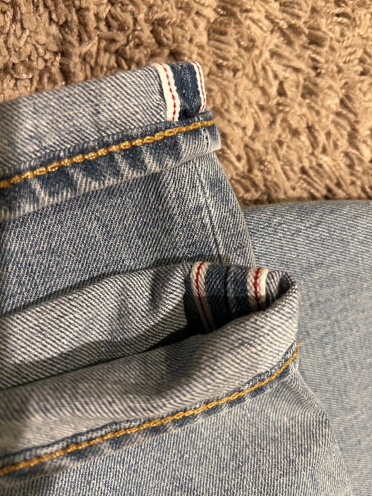 Levi’s Premium 501 Original Fit Selvedge Jeans Blue Men’s Size NWT RT$148 3600