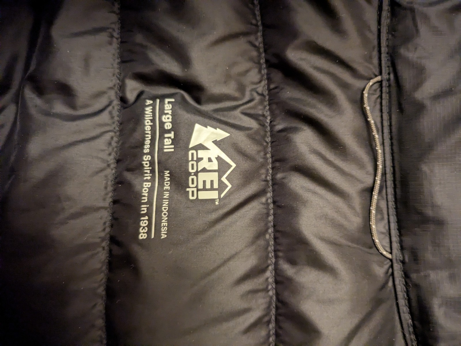REI Co-Op 650 Down Jacket Large Tall Black EX++