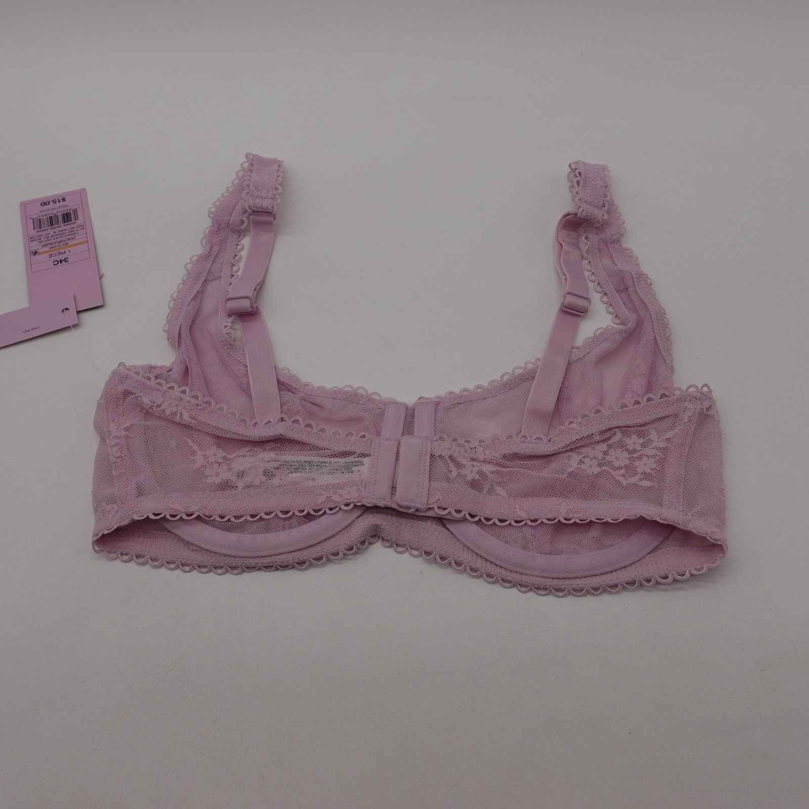 NEW Wild Fable Women’s Lace Unlined Balconette Bra Lilac Purple Size 34C