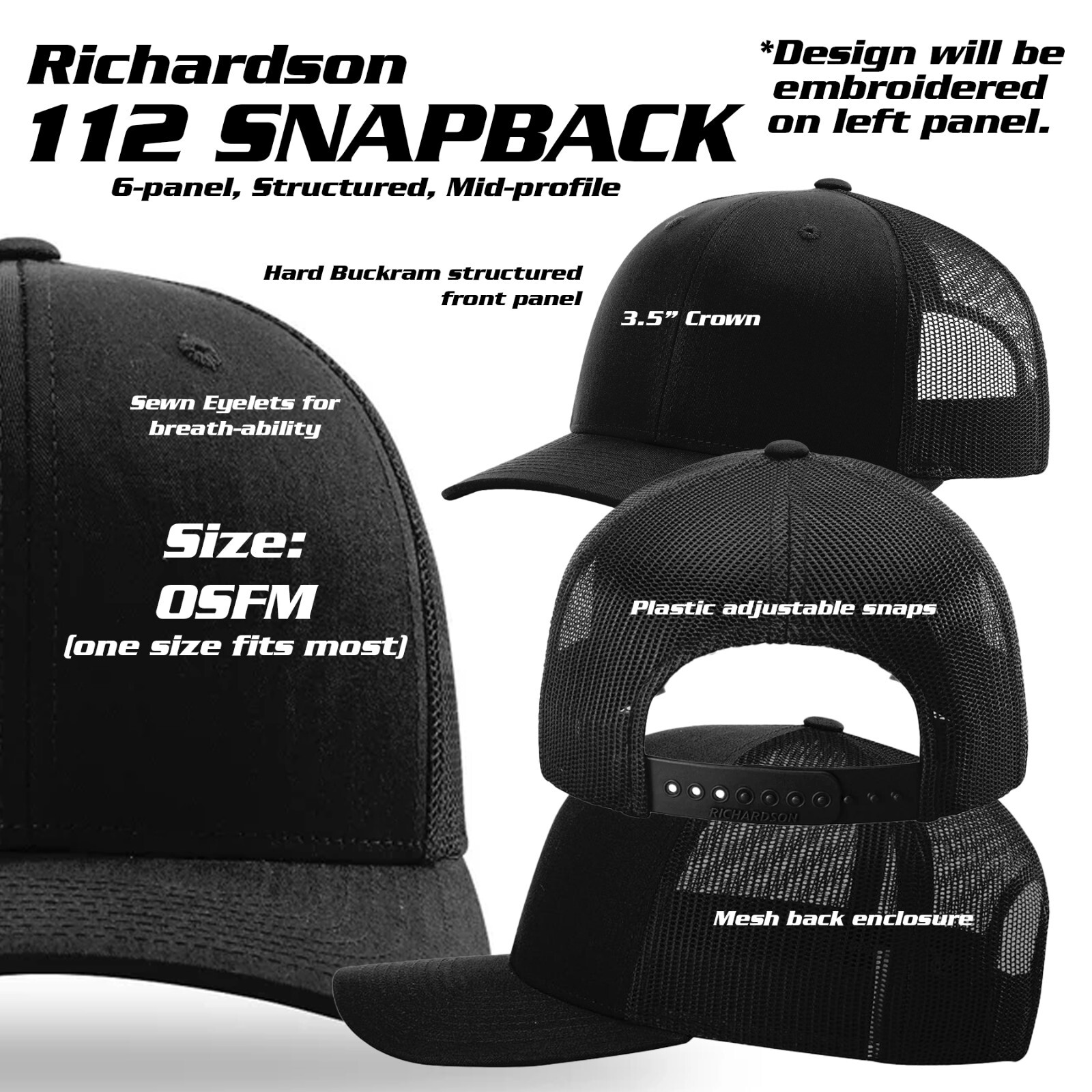 Focus, Explorer ST – Custom Made-to-Order Embroidered Flexfit or Snapback Hat