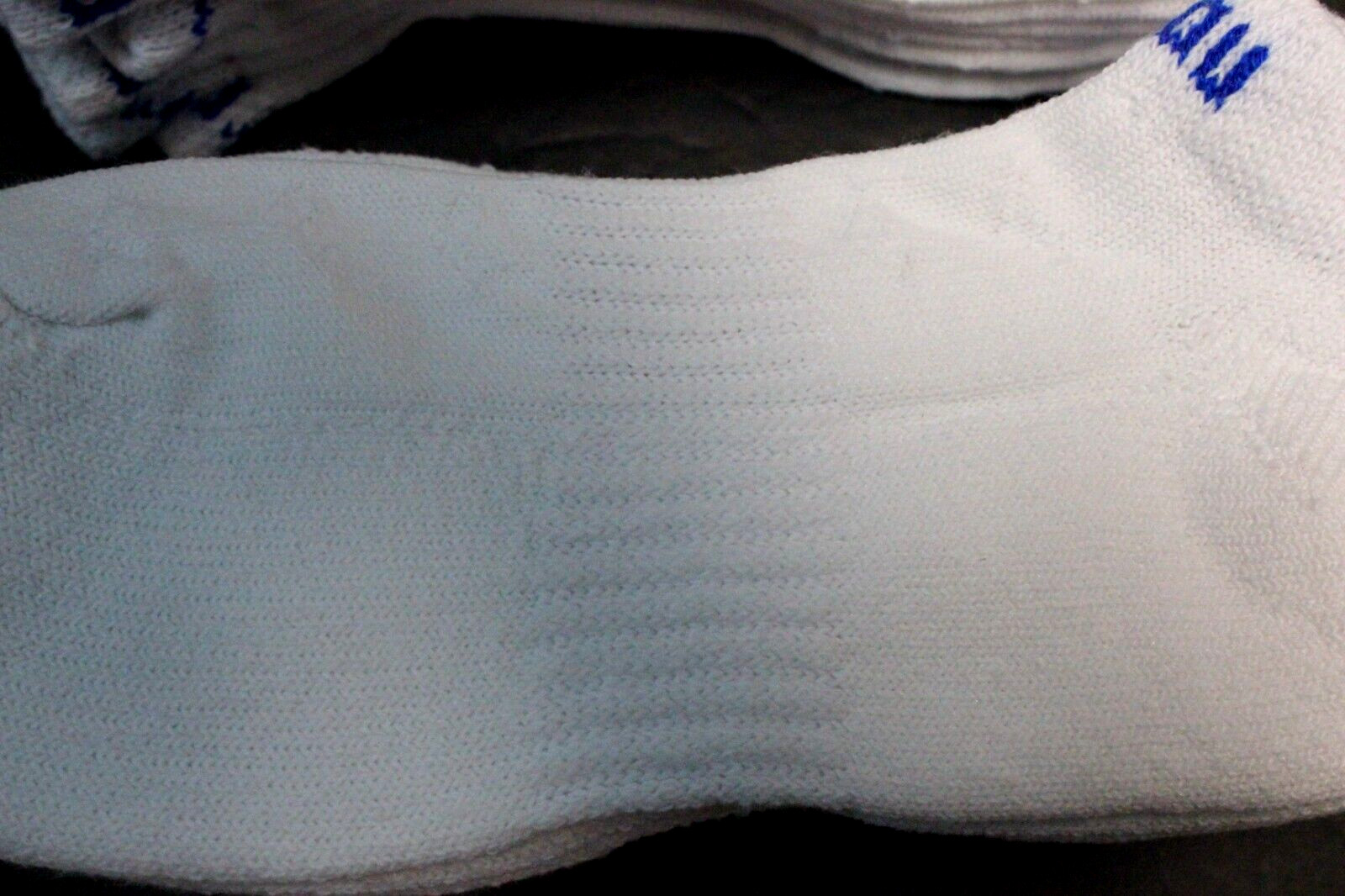 6 prs LOW ANKLE COTTON SOCKS 9-11 White Sports Cousion ARCH SUPPORT I LOVE YOU