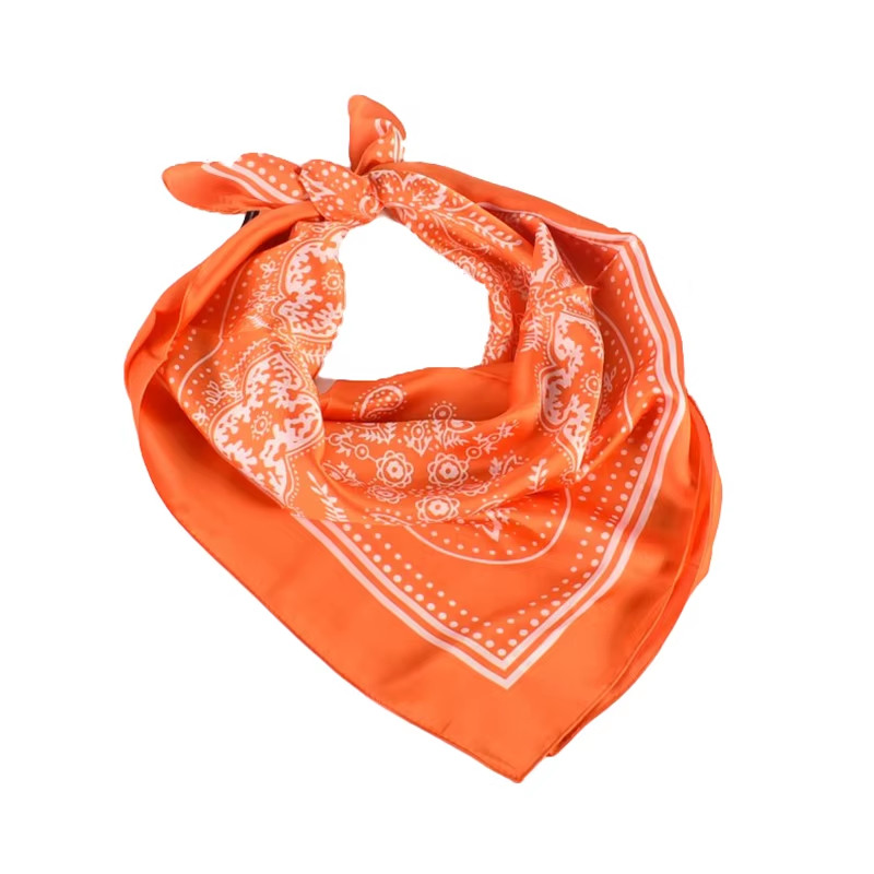 Square Satin Scarf Silk Feel Neckerchief Head Neck Wrap Paisley Bandanna 27″x27″