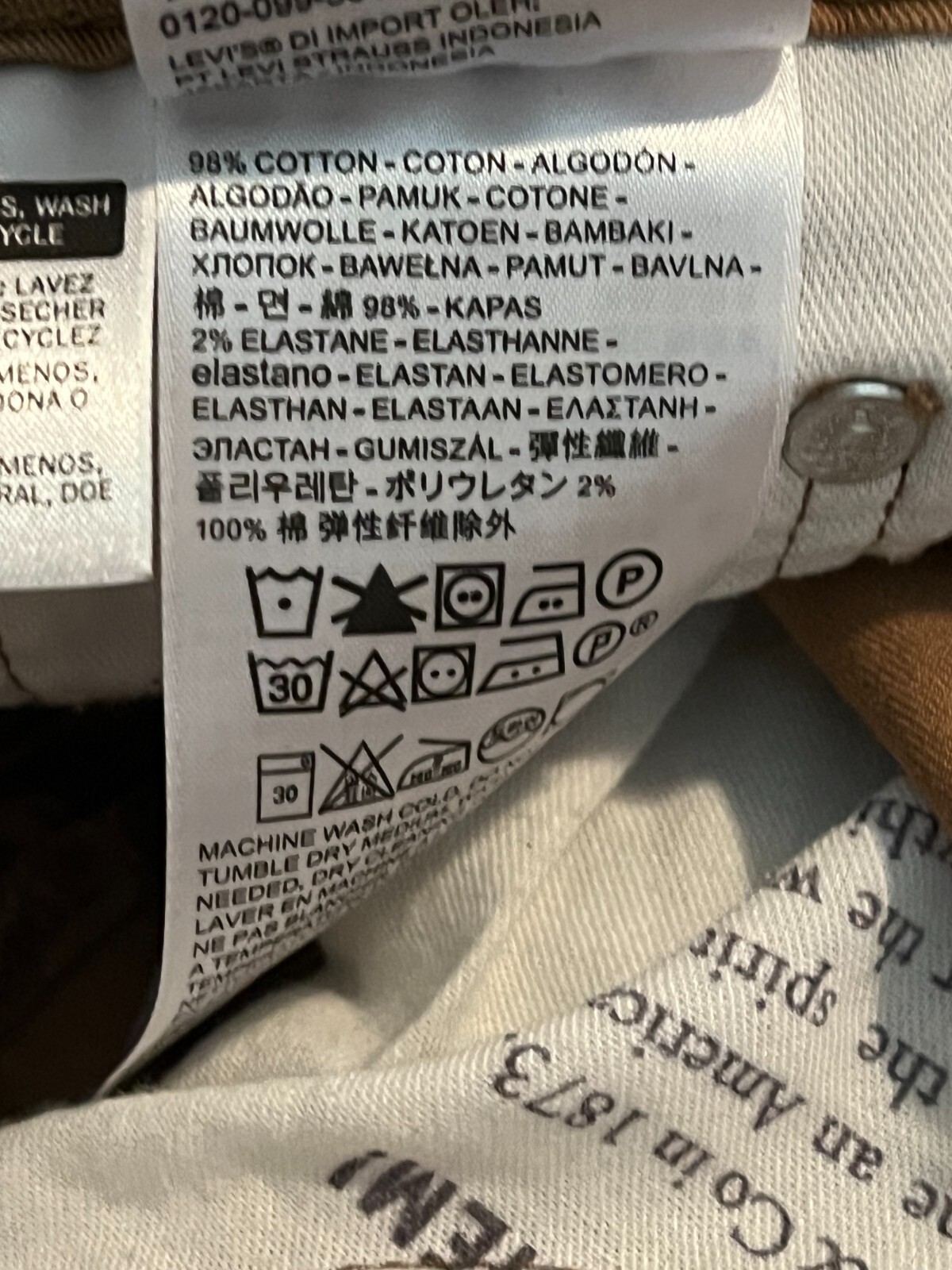 EUC Levi’s 502 PANTS Regular Tapered TAN Mens tag=29×32 (MEASURED 29×29) (9028)