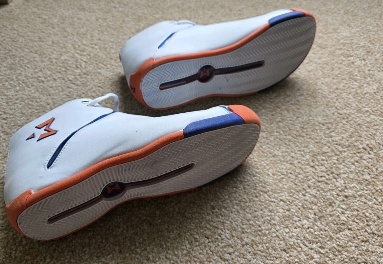 Starbury Basketball Shoes Stephon NY Marbury High Tops White/Blue/Orange