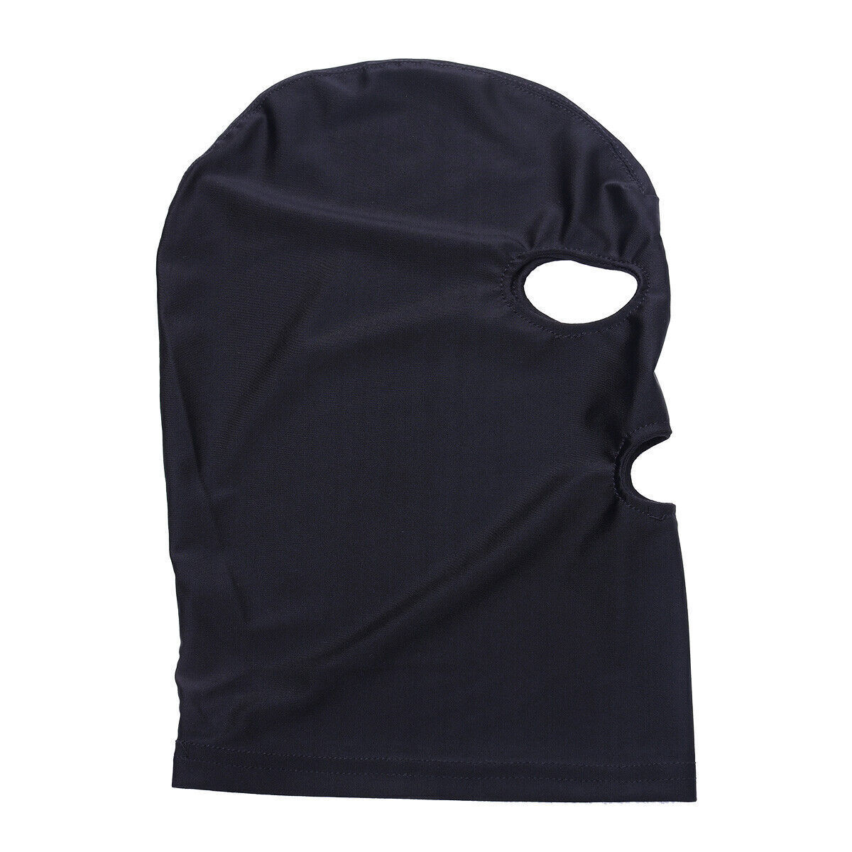 Black Spandex Full Hood Face Head Cover Role Play Sexy Unisex Mask Slave Costume