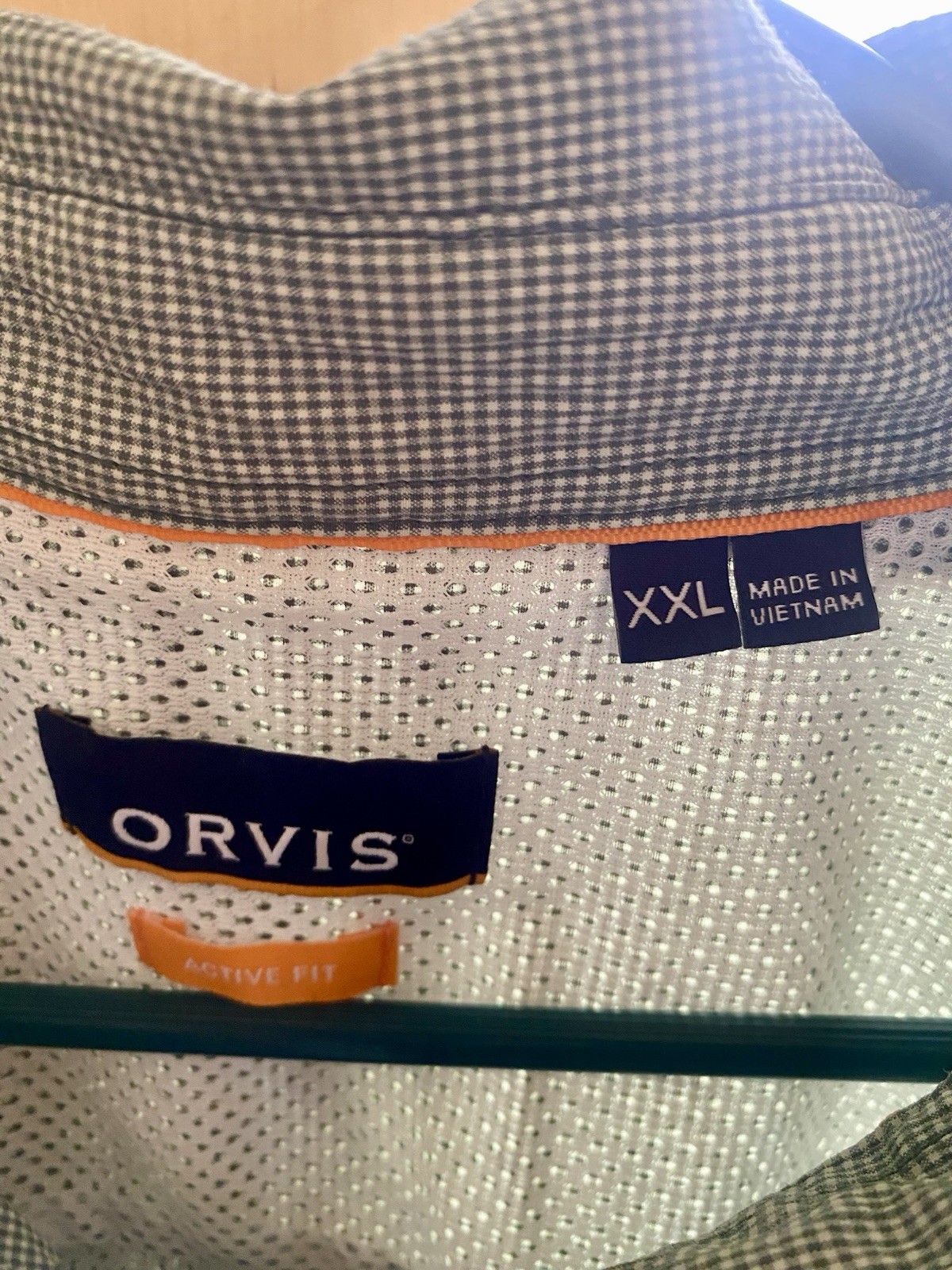 Orvis Shirt Men XXL GREEN Button Down Short Sleeve Fishing Hiking Tech