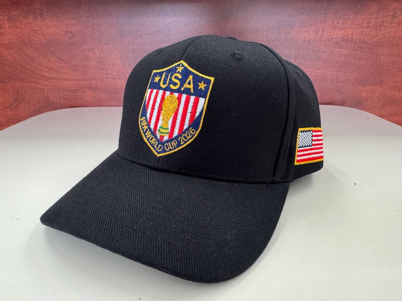 FIFA World Cup 2026 MEX USA CAN Black White Red Premium Embroidered Event Hat