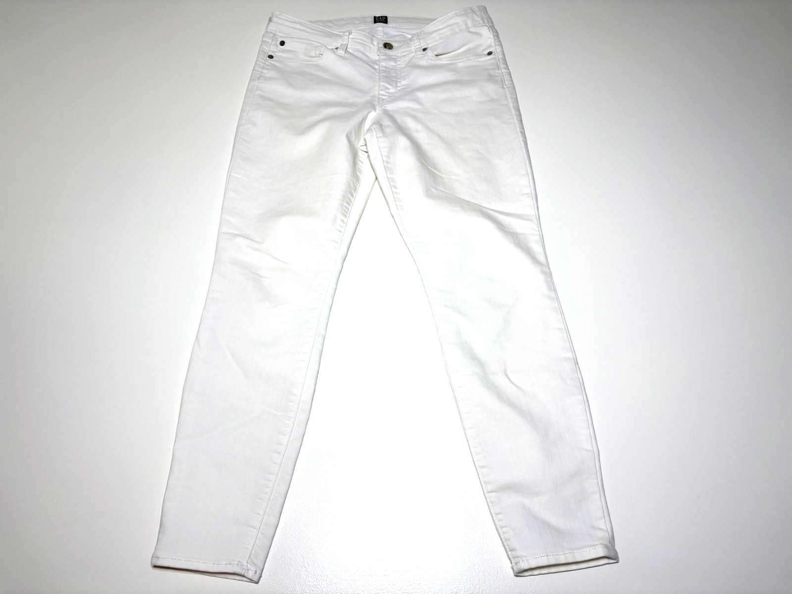 Gap Jegging Womens 6RG White Skinny Jeans Stretch Casual Pant Zipper Fly