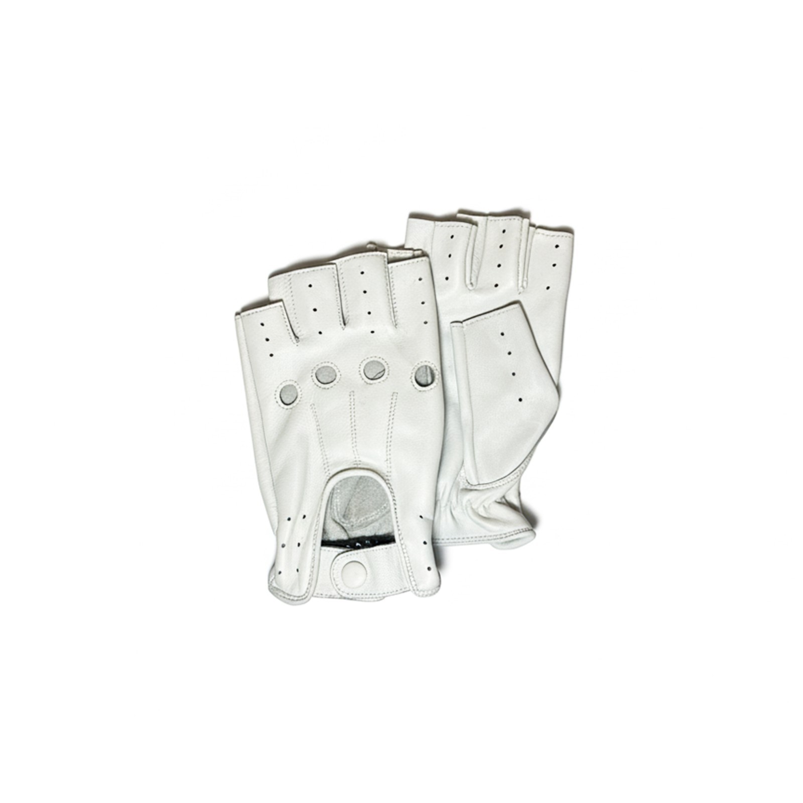 Fingerless 100% Genuine Leather Driving Gloves Chauffer