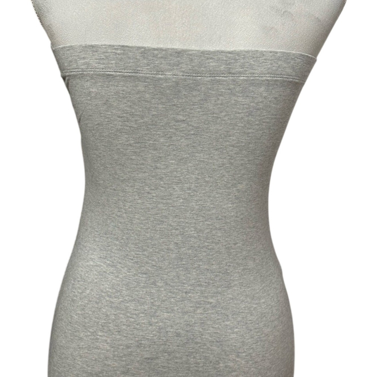 BP Bodycon Strapless Dress Mini Length Straight Neckline Heathered Gray W S NWOT