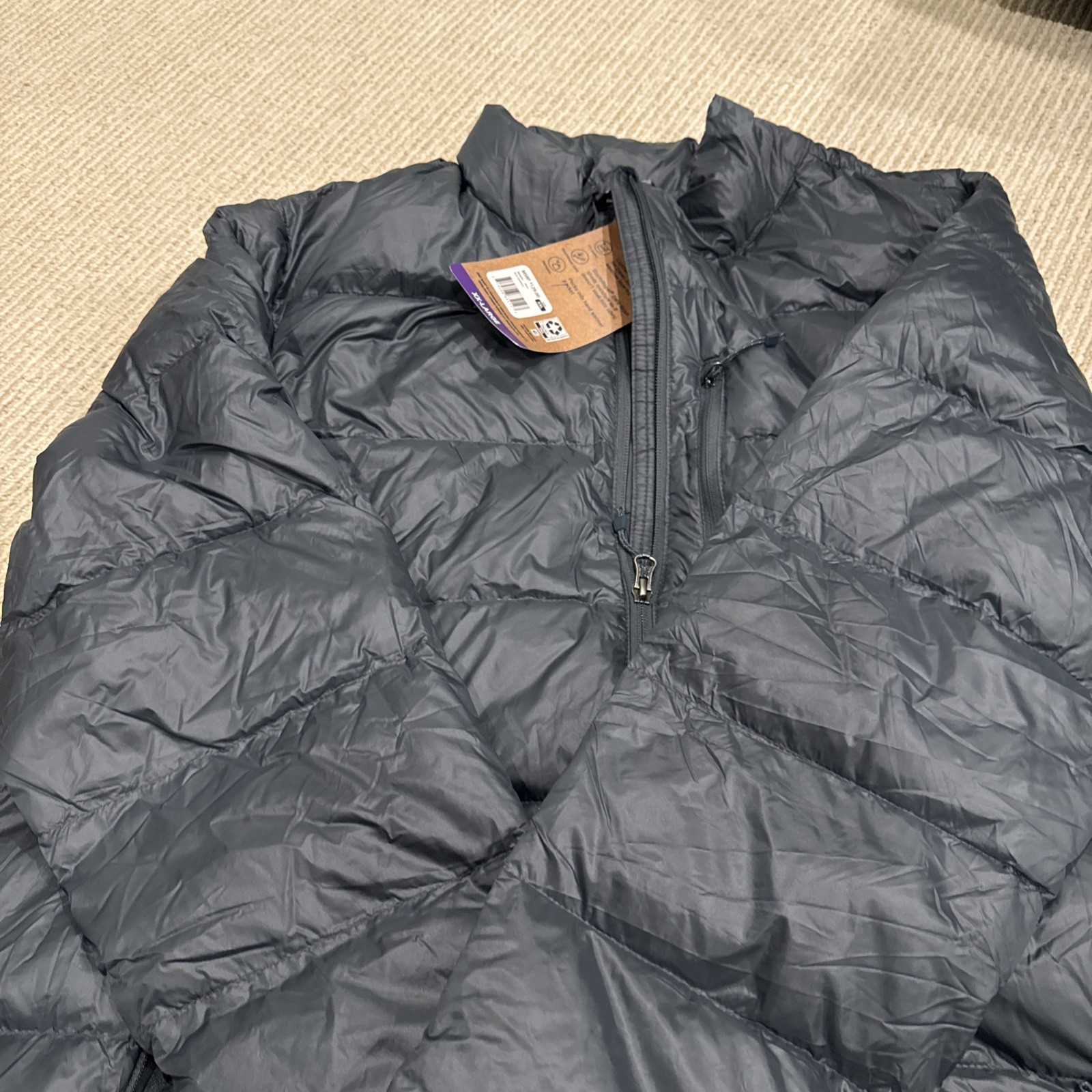 Eddie Bauer Women’s Lightweight Packable Puffer Jacket size XXL blue emerald