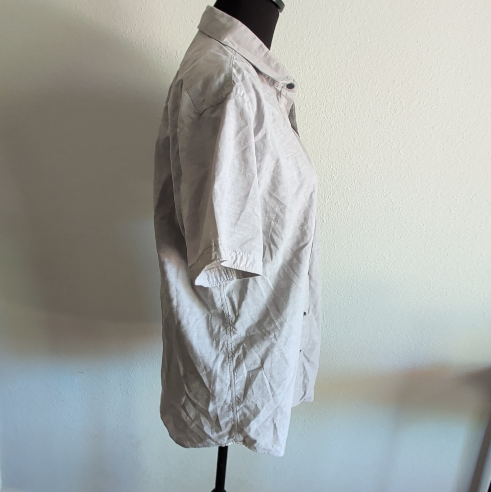 Express Men’s Soft Wash Button-Up Shirt, Size L, Gray