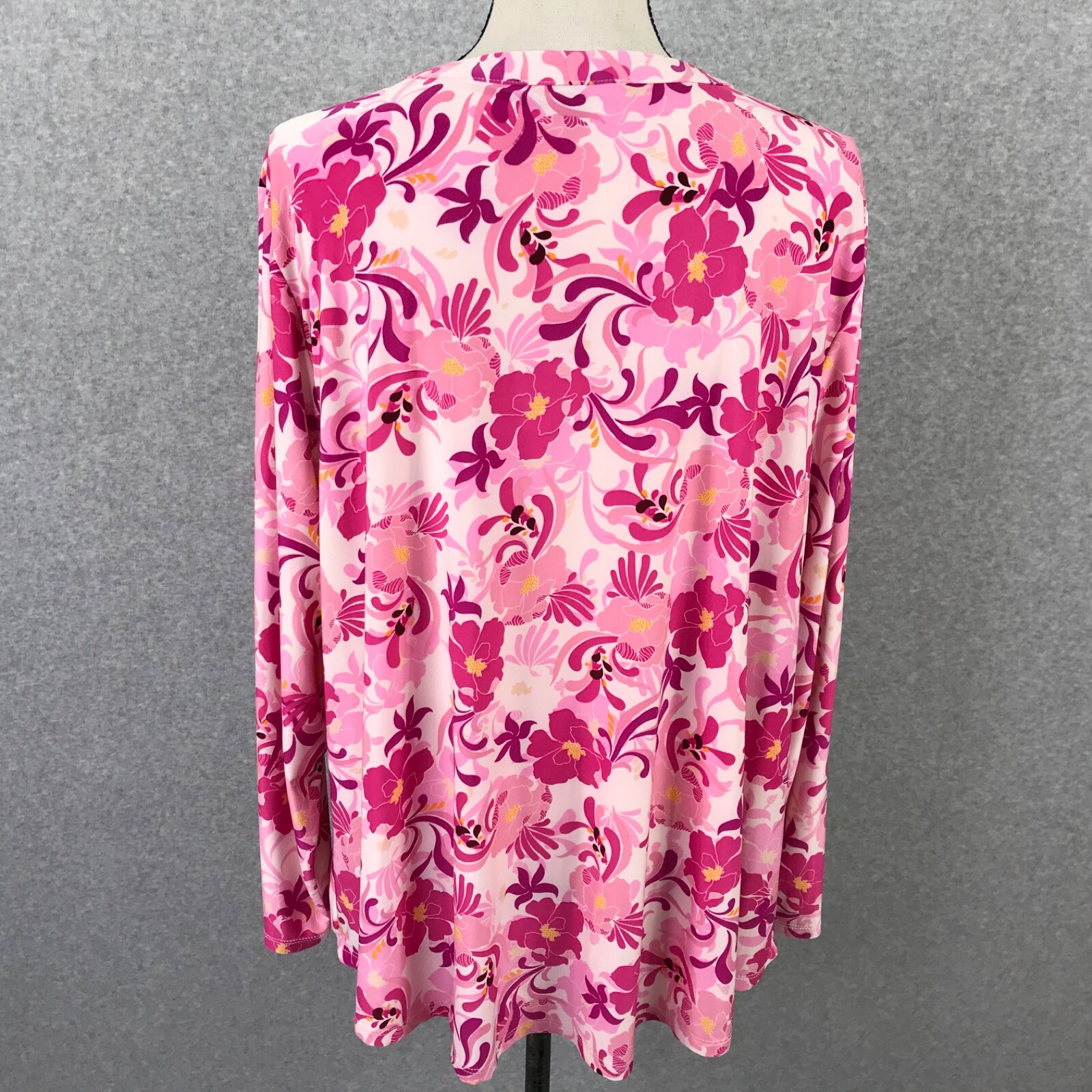 INC‎ International Concepts Tunic Top Size 3X Jersey Knit Pink Bloomcore