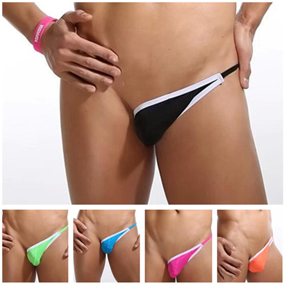 Mens Sexy One Side Thong Panties G-String Briefs Breathable Underwear Lingerie✔