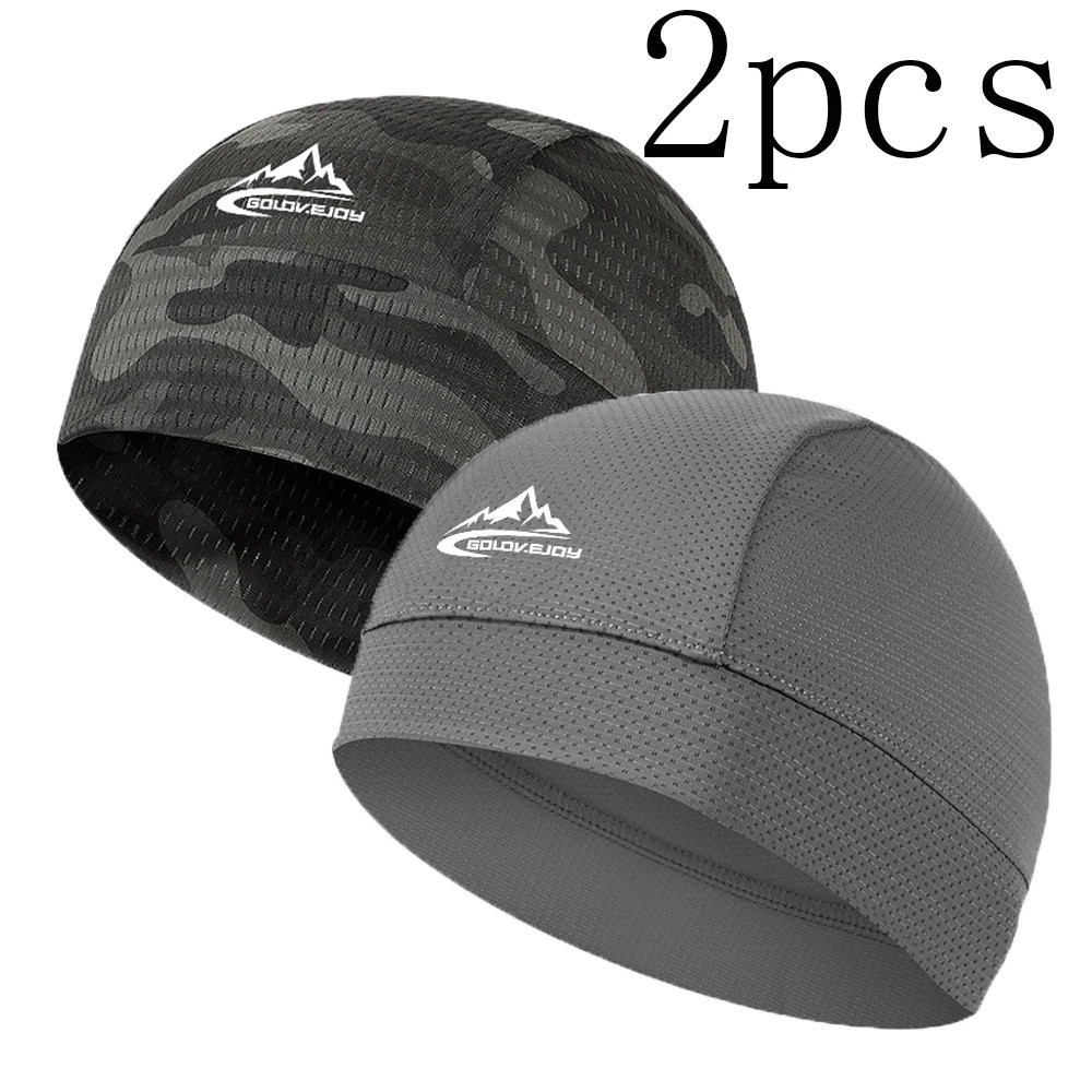 3 Pack Cooling Skull Cap Helmet Liner Sweat Wicking Cycling Running Hat for Men