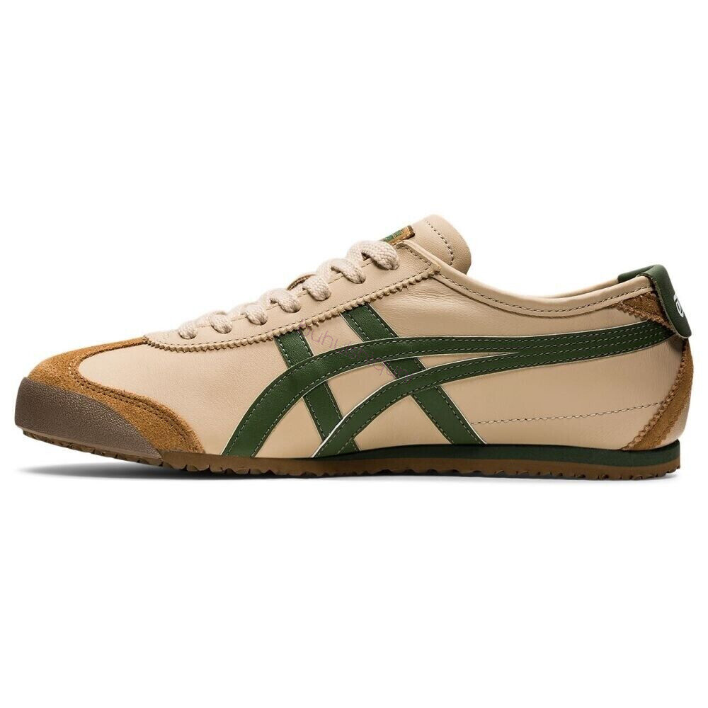 Unisex Beige Grass Gree Onitsuka Tiger MEXICO 66 Classic Athletic Shoes Sneakers