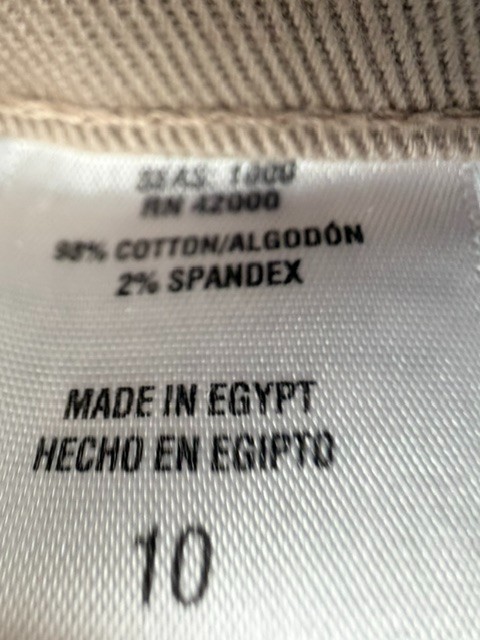 Basic Editions Classic Fit Women’s Beige Tan Denim Jeans Size 10