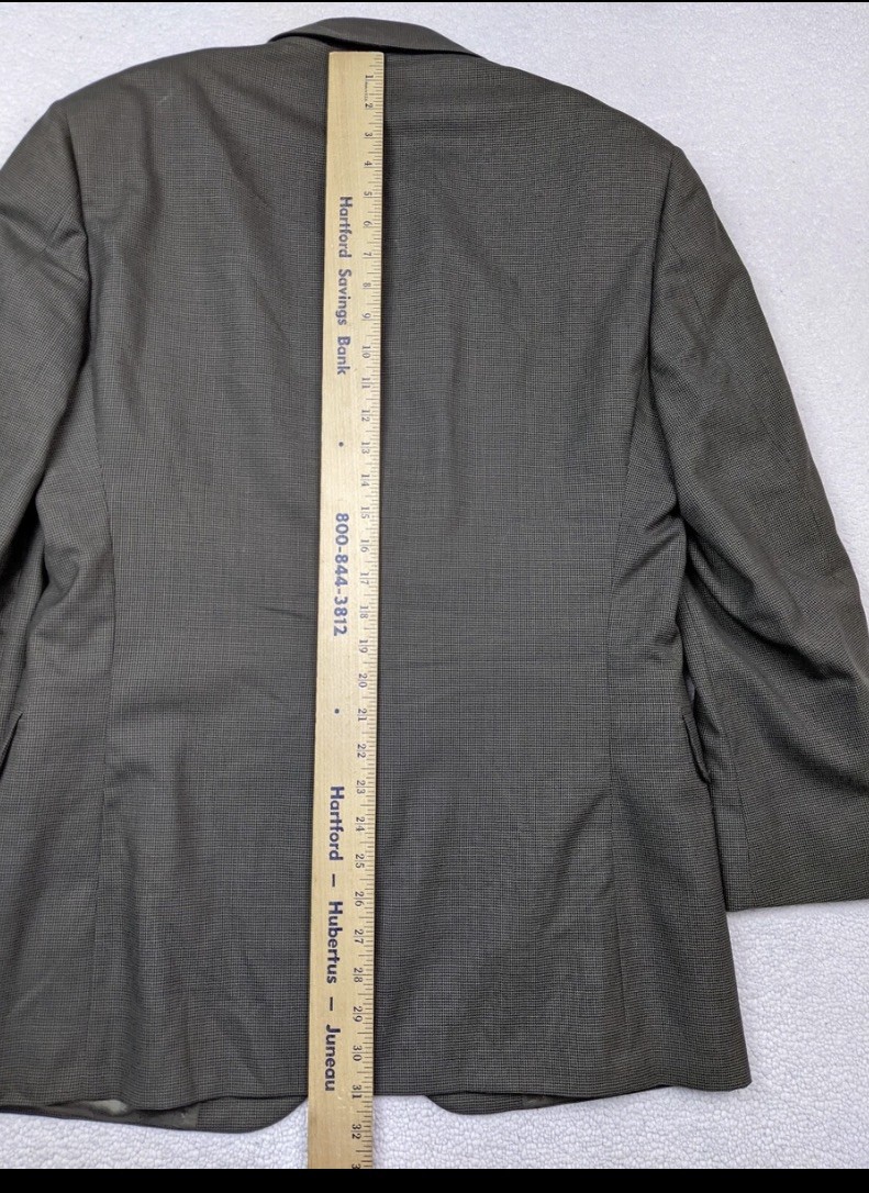 Tom James Mens 44R Jacket Gray Houndstooth Blazer Sport Coat USA Union