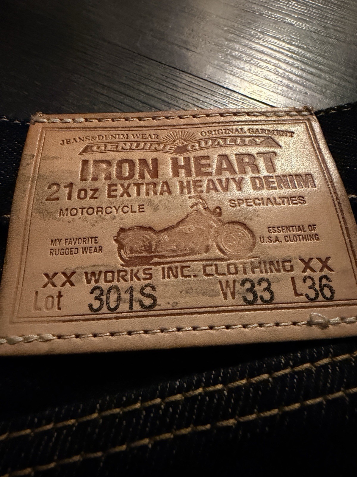 Iron Heart 21oz Extra Heavy Selvedge Denim Jeans Dark Blue Straight Button Fly