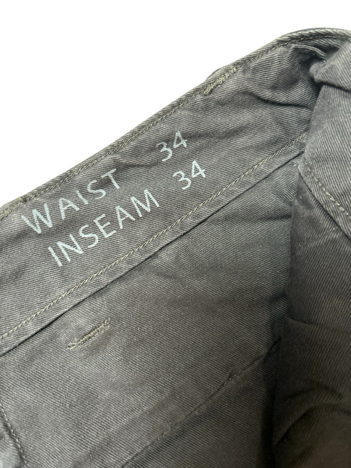 RRL Double RL Washed Black Herringbone Twill Field Trouser Size 34×34 Fit W37