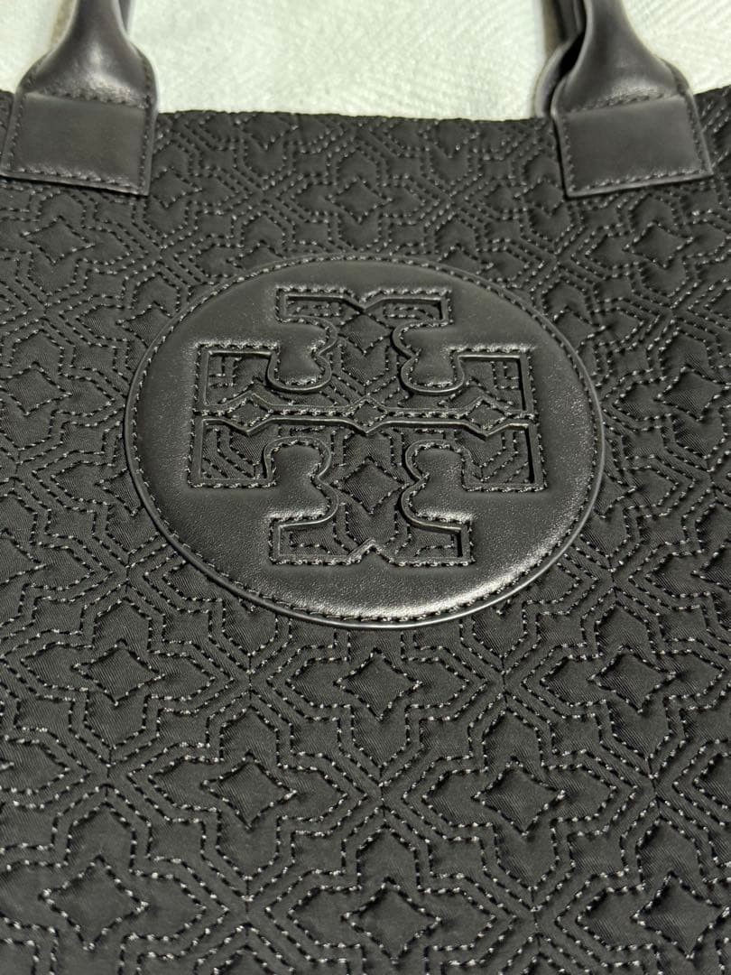 Tory Burch Ella Rare Embroidered Quilted Tote Bag