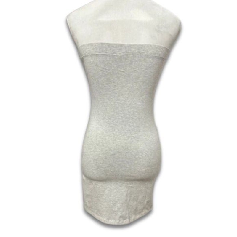 BP Bodycon Strapless Dress Mini Length Straight Neckline Heathered Gray W S NWOT