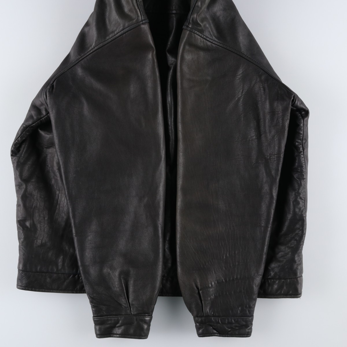 Used MARCUCCI swing top type leather blouson men’s size L equivalent