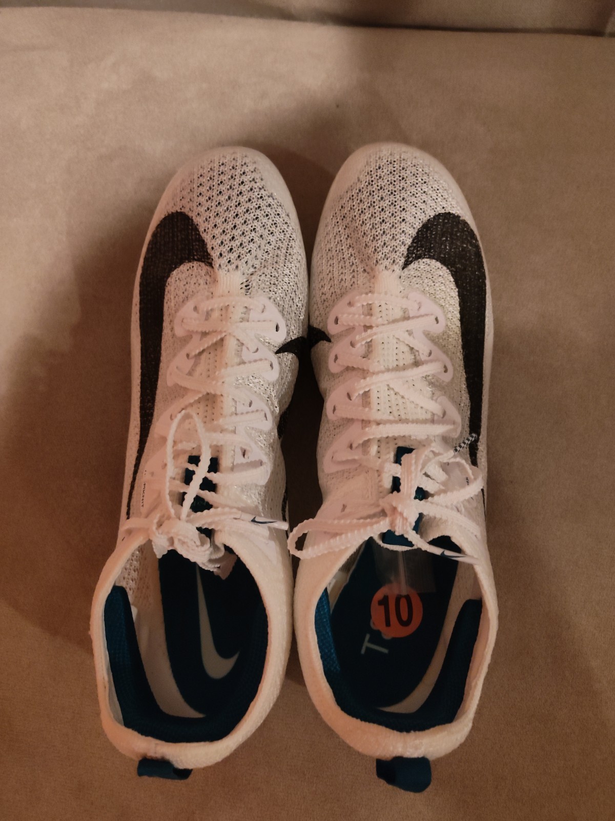 Size 10 Nike Men’s Zoom Superfly Elite 2 Racing Spikes FZ9662-100 NW/OB