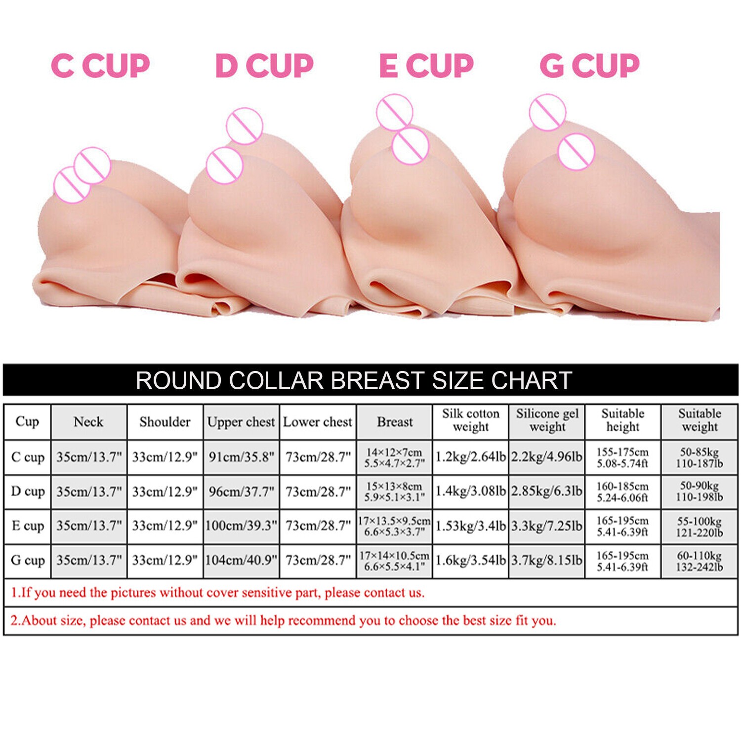 Silicone Breast Forms C-H Cup Breast Plates Fake Boobs Crossdresser Drag Queen