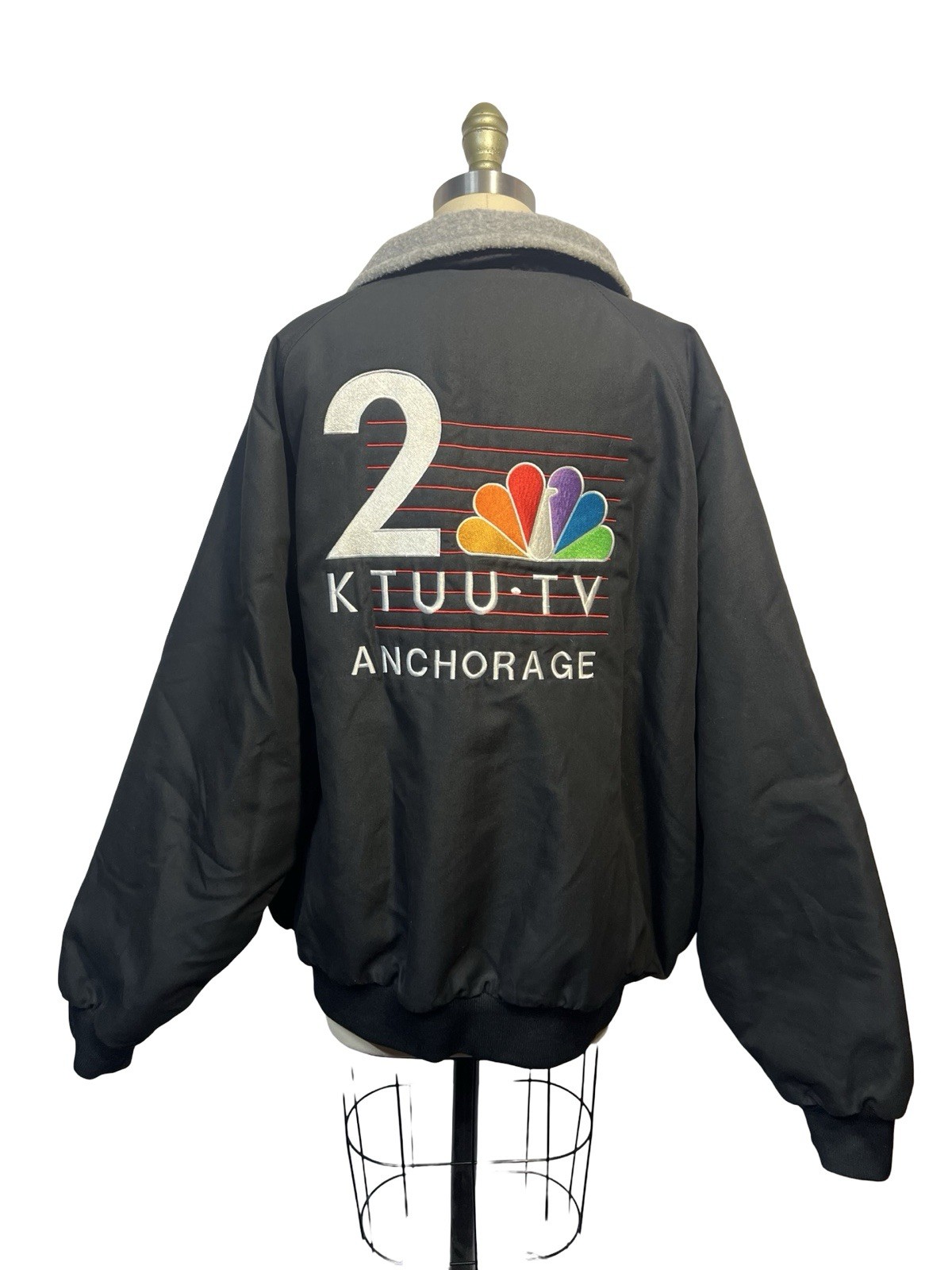 Vintage NBC Anchorage Sportsmaster JACKET XXXL TV Station Cast & Crew Men’s