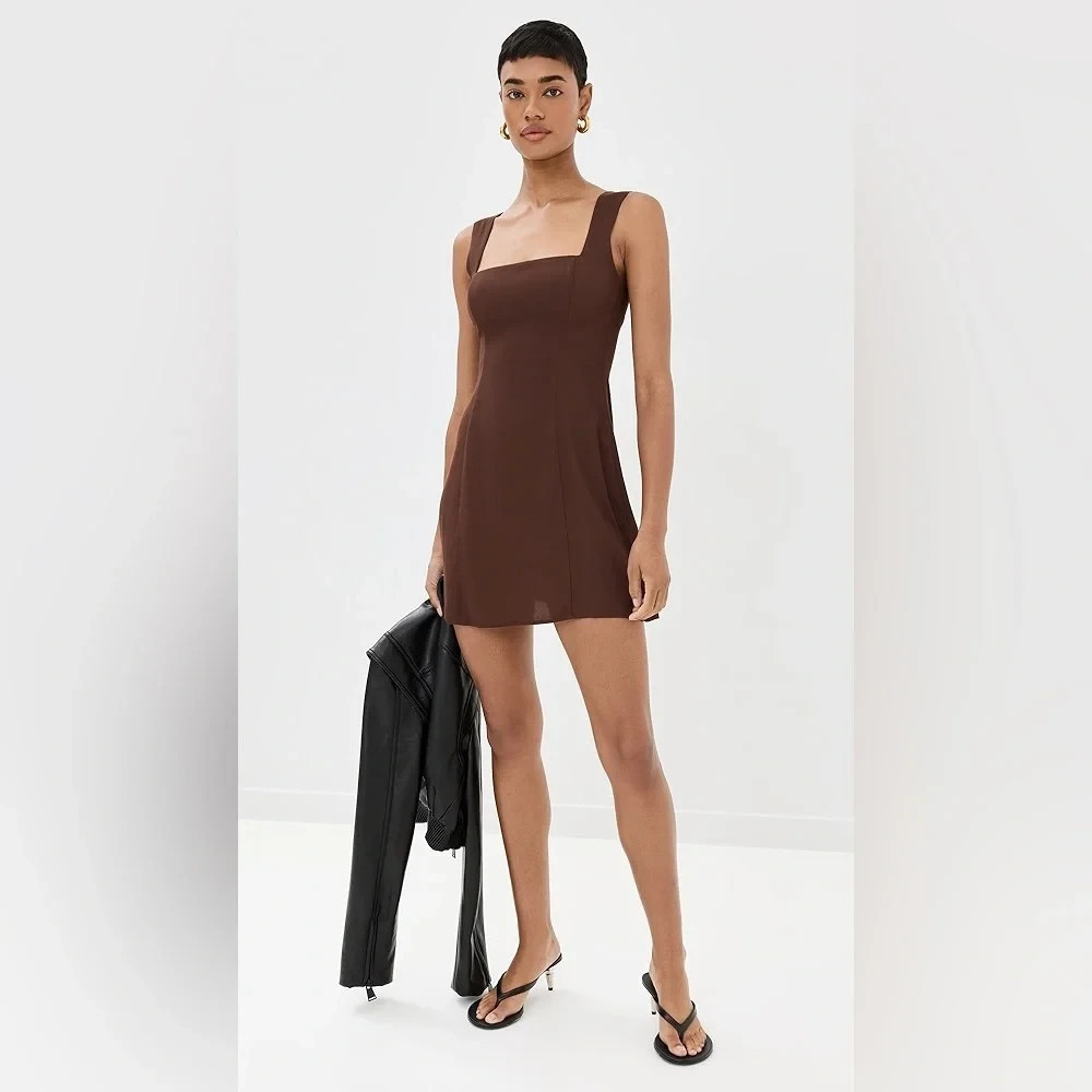 NWT Brown Reformation Gabin Style Dress, Size 2