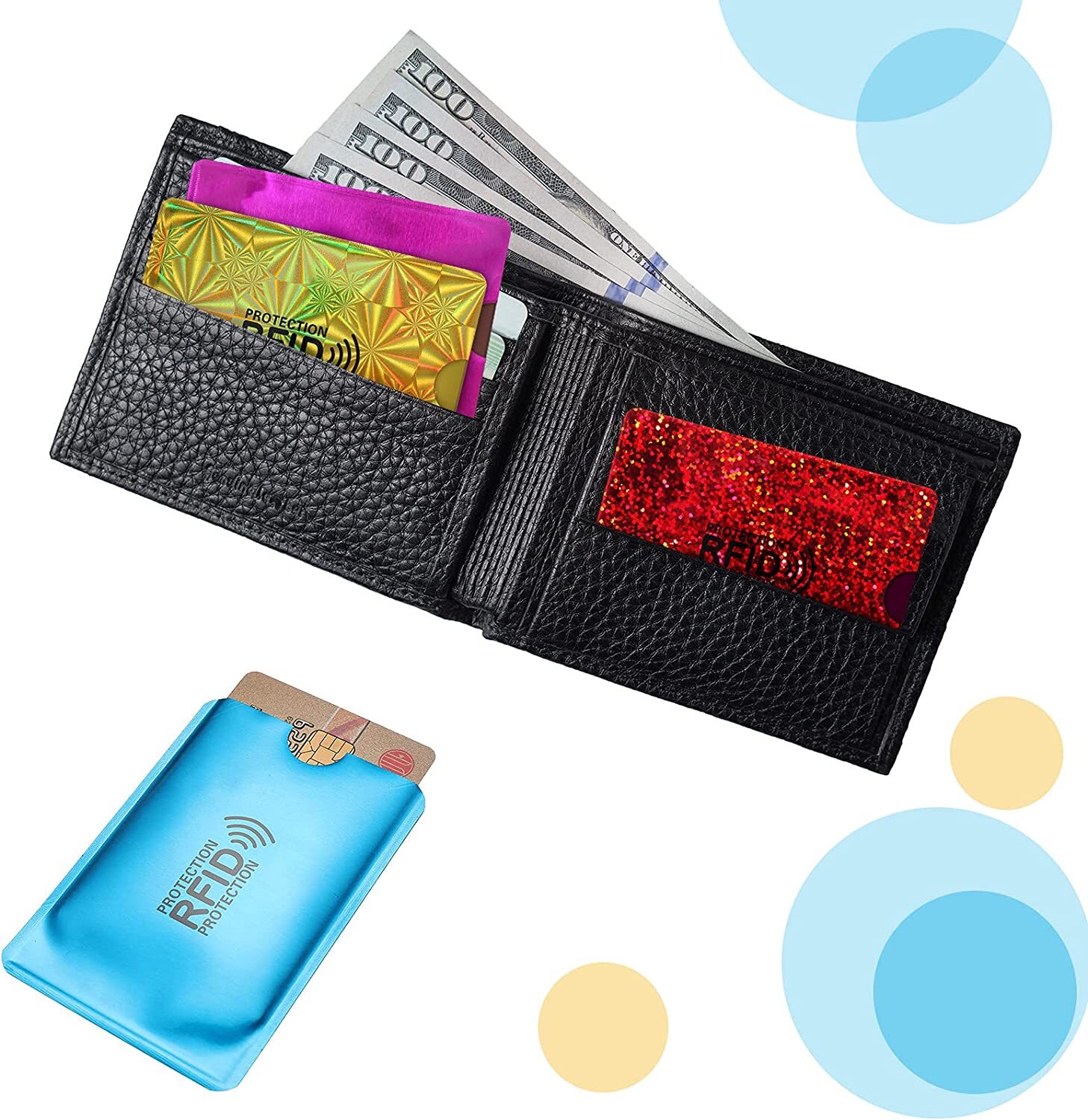 30RFID Blocking Sleeve Credit Card Protector Anti Theft Safety Shield Case Cover