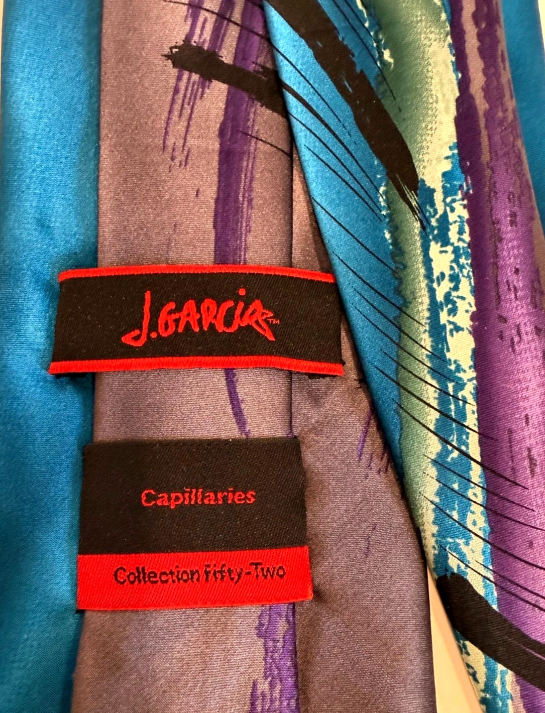 J. Garcia Vintage Tie Lot of 4 abstract geometric 80s 90s Y2K Modern 100% Silk