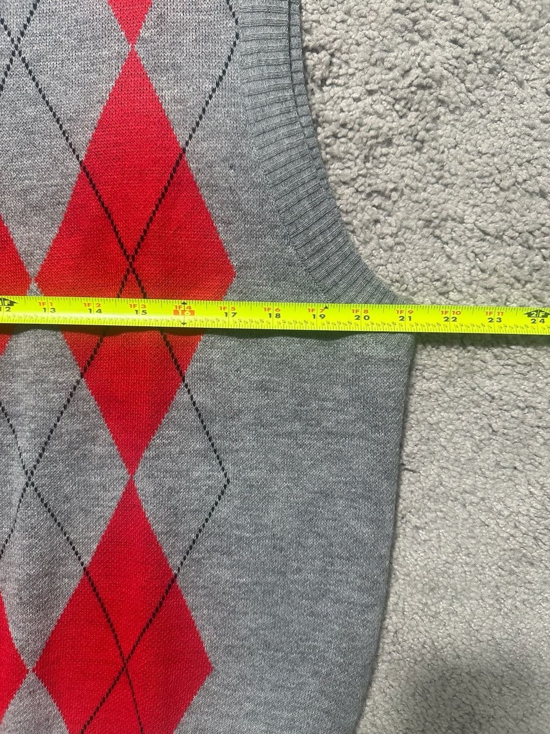 Southpole L Grey Red Sweater Vest
