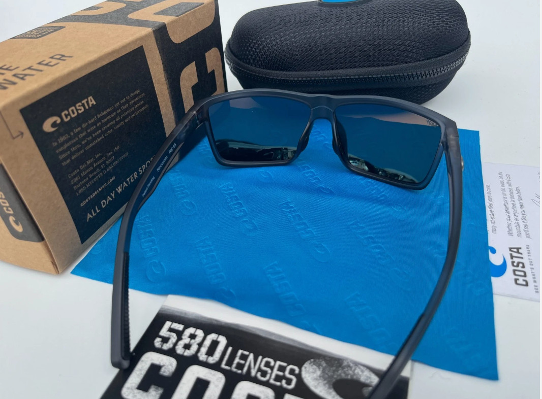 COSTA polarized – Smoke-Clear Frame W/ Blue Polarized Sunglasses 580