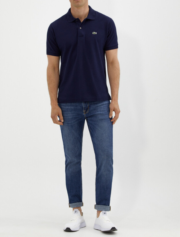 Lacoste Men’s Classic Fit Short Sleeve Pique Polo Shirt Navy