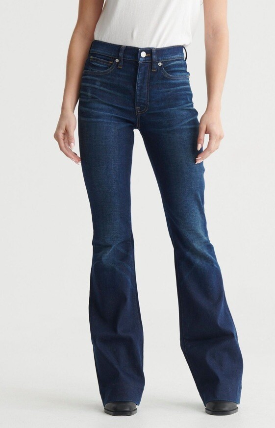 Lucky Brand High Rise Flare Stevie Ladies Jean Pants 10 Dark Wash 2way Stretch