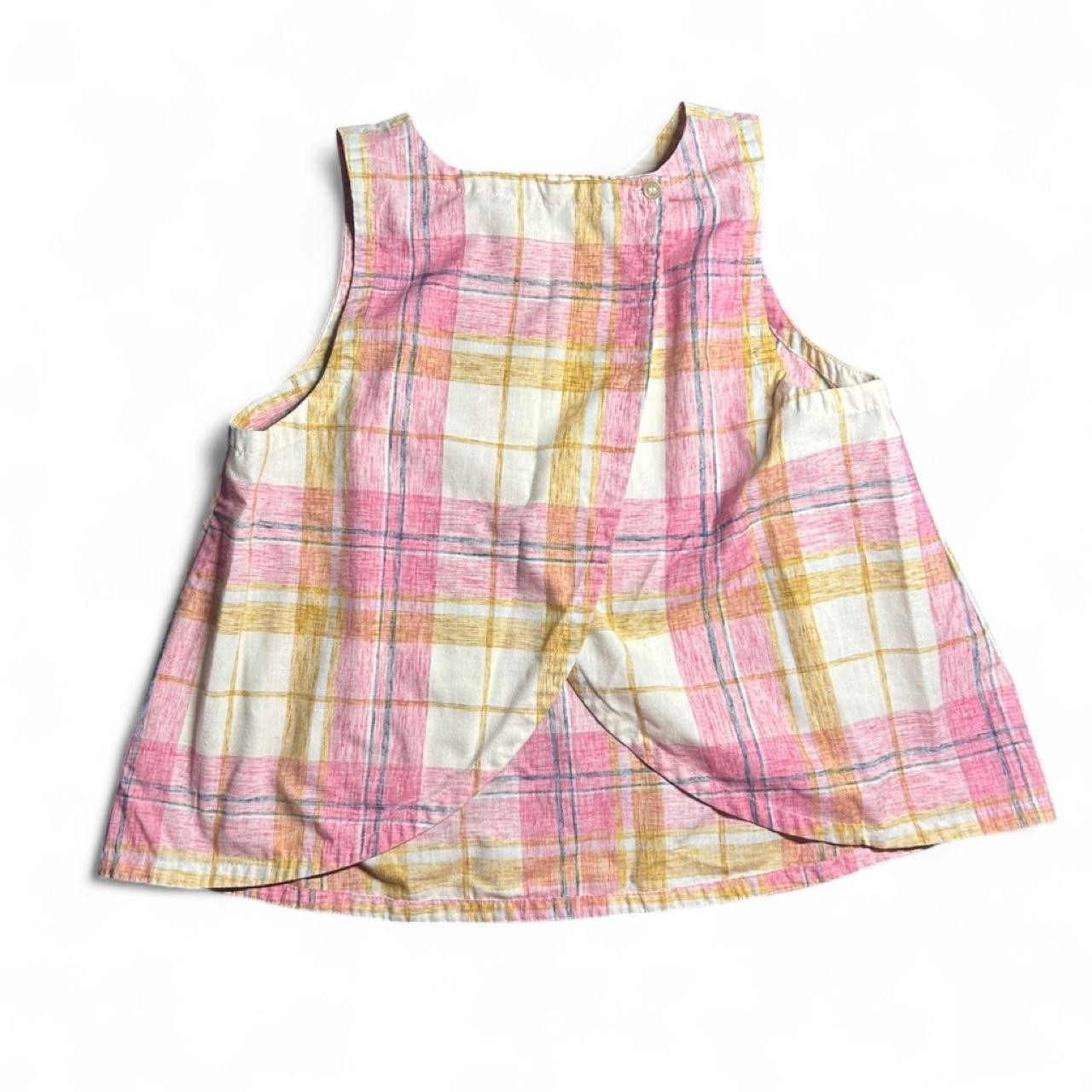 LOFT Beach Women’s XS Plaid Tulip Back Tank Blouse