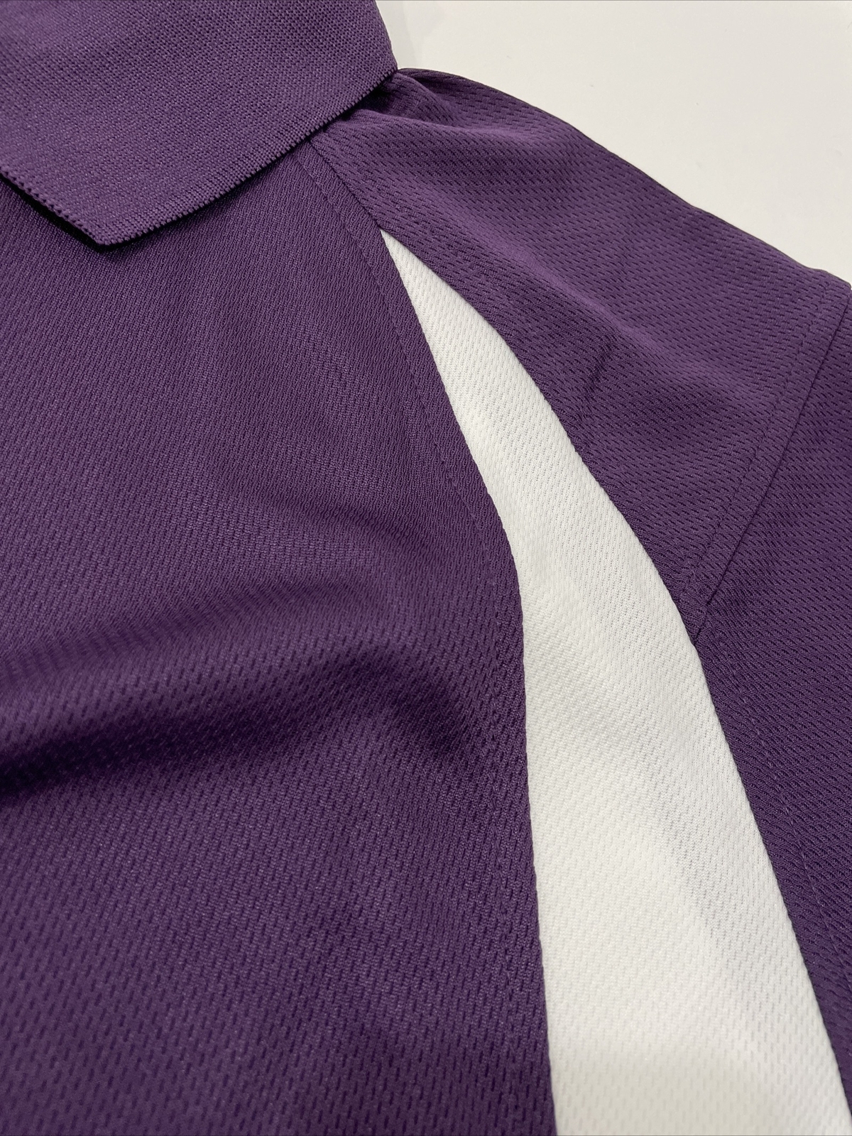 Blue Generation Men BluXDri Moisture Wicking High Polo Shirt Purple Size Medium
