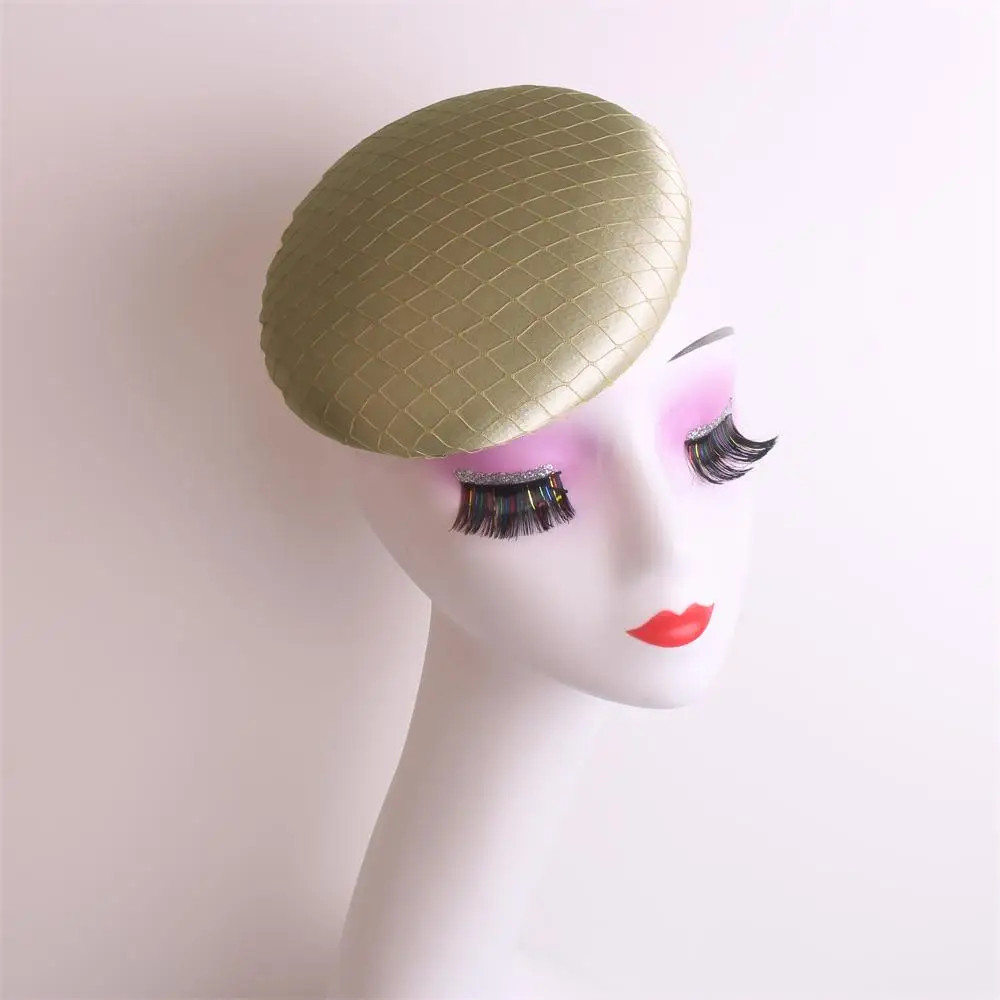 Fascinator Hat Base Satin 15cm Red Wedding Party Hair Accessory Millinery Cap