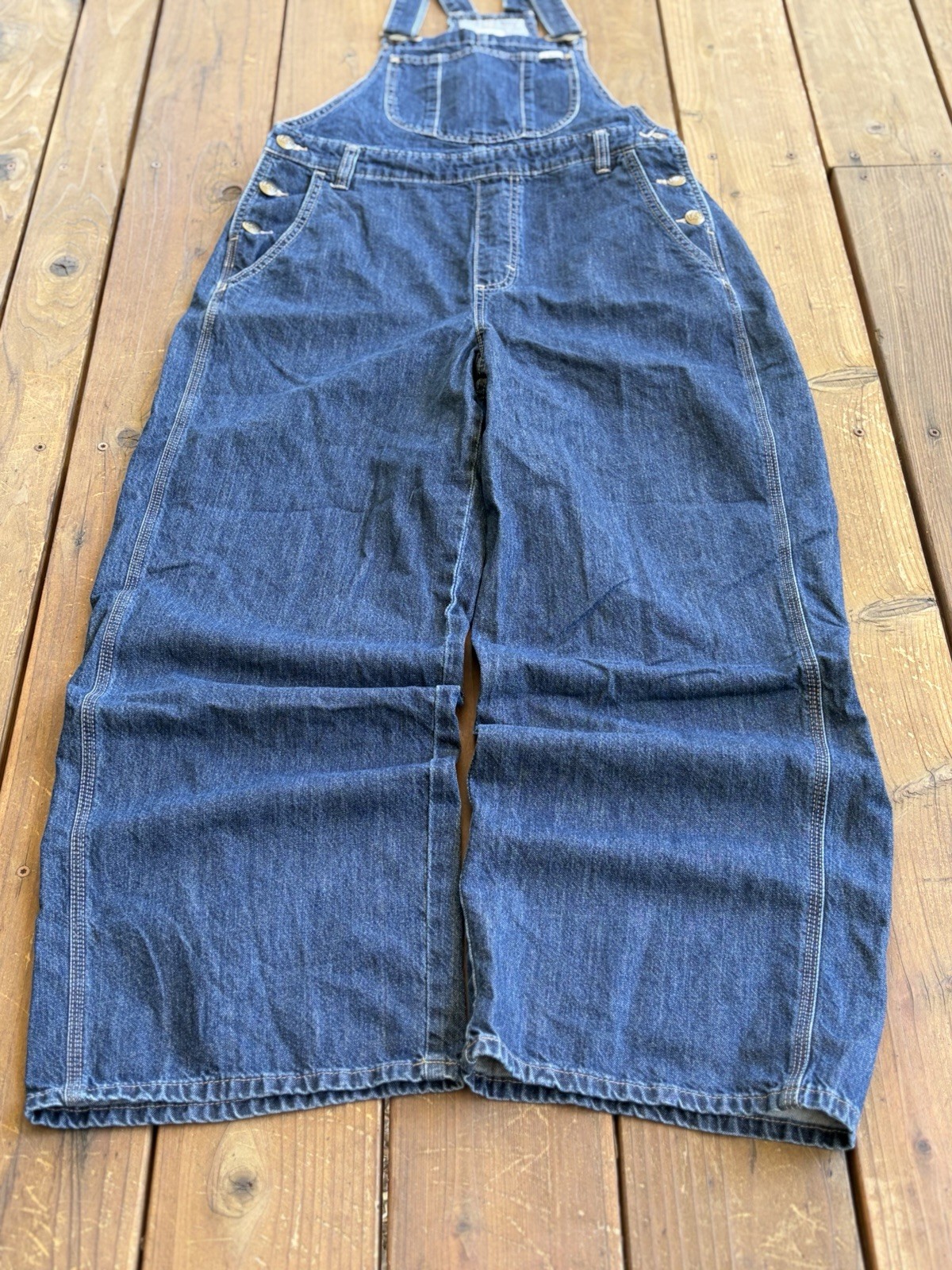 Lee Workwear Denim Overalls Men’s Medium Dark Wash Carpenter Bib Jeans
