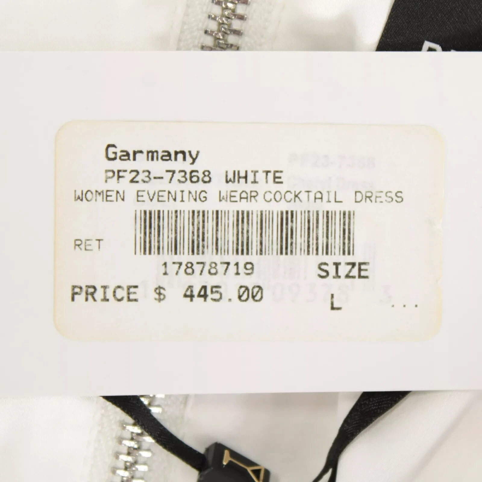 Retrofete NWD Cheryl Bustier Halter Midi Dress Size Large in Solid White