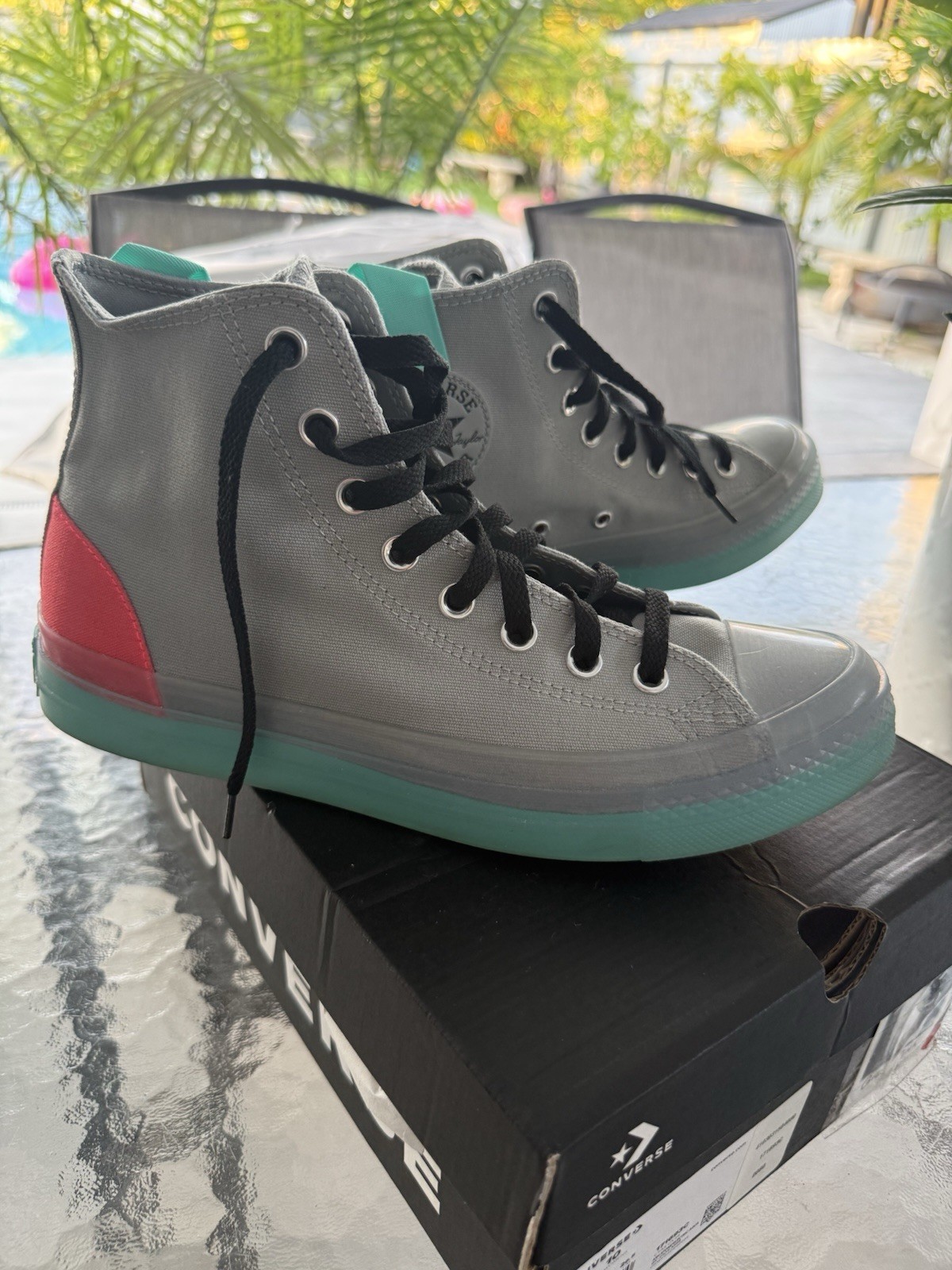 Converse Chuck Taylor All Star CX High Top Sneaker Ash Stone Aqua size 8 men