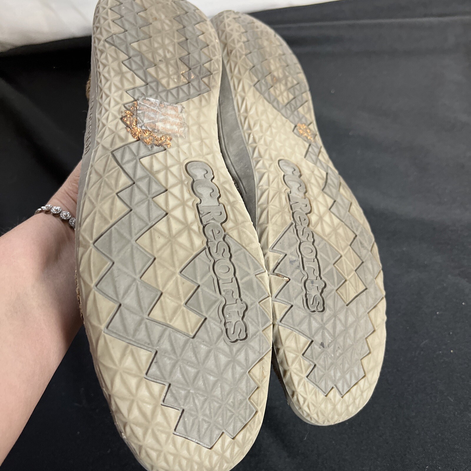 C C Resorts Bronze Metallic Stretch Runabout Size 40 US 9